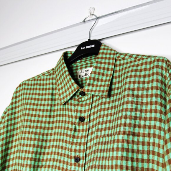 BNWT SS20 ACNE STUDIOS CHECKED LINEN SHIRT 50 & 52 - Picture 4 of 13